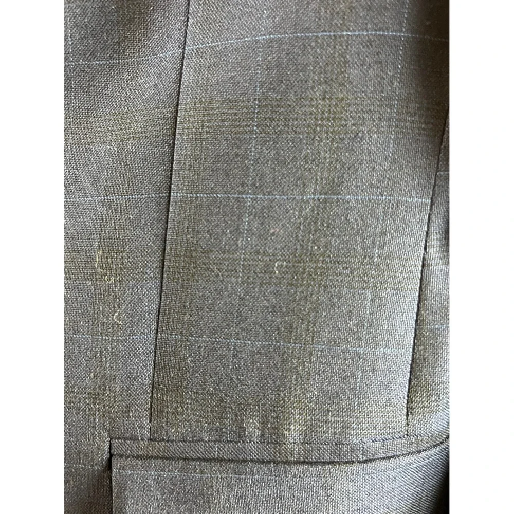 JOS A BANK TRAVELER Mens Wool Blazer Sport Coat Navy Blue‎ Plaid Size 40S